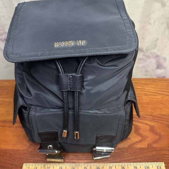 STEVE MADDEN Black Nylon Backpack bag handbag purse quilted - Picture 1 of 3